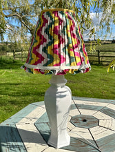 Load image into Gallery viewer, 42cm Pleated Rainbow Zig- Zag Frilly Ikat Lampshade
