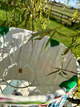 Load image into Gallery viewer, 36cm Pleated Red, Blues & Yellows Ikat Lampshade