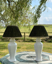 Load image into Gallery viewer, 42cm Pleated Sari Forest Green Lampshade