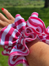 Load image into Gallery viewer, Limited Edition Frilly Pink & White Scrunchie