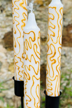 Load image into Gallery viewer, Hand Painted Gold Squiggles on Candles