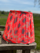 Load image into Gallery viewer, 30cm Pleated Coral & Leopard Print Lampshade
