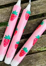 Load image into Gallery viewer, Hand Painted Strawberries on Candles