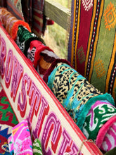 Load image into Gallery viewer, Velvet Ikat Fringe Cushion - White Tiger 🐯