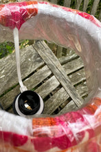 Load image into Gallery viewer, 26cm Pleated Red & Orange Sari Pleated Lampshade