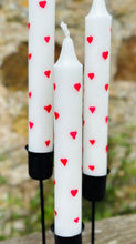 Load image into Gallery viewer, Hand Painted Red Heart Candles