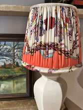 Load image into Gallery viewer, 30cm Pleated Tassel & Buckle Lampshade - White & Pink
