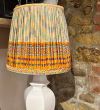 Load image into Gallery viewer, 35cm Pleated Sari Straight Empire Lampshade- Oranges