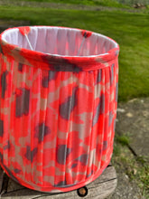 Load image into Gallery viewer, 30cm Pleated Coral & Leopard Print Lampshade