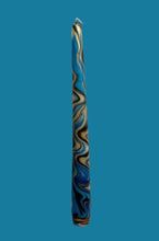 Load image into Gallery viewer, Dip Dye Dinner Candle - Black, Gold & Blue