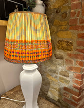 Load image into Gallery viewer, 35cm Pleated Sari Straight Empire Lampshade- Oranges