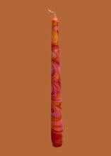 Load image into Gallery viewer, Dip Dye Dinner Candle - Red, Orange & Pink