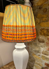 Load image into Gallery viewer, 35cm Pleated Sari Straight Empire Lampshade- Oranges