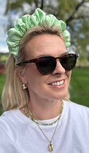 Load image into Gallery viewer, Satin Scrunchie Headband - Lime Green