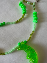 Load image into Gallery viewer, Phone Charm Green Moon & Green Beads