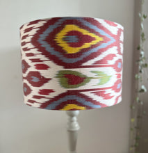 Load image into Gallery viewer, 30cm Silk Ikat Barrel Lampshade