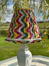 Load image into Gallery viewer, 42cm Pleated Rainbow Zig- Zag Frilly Ikat Lampshade
