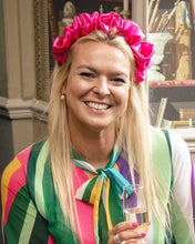 Load image into Gallery viewer, Satin Scrunchie Headband - Hot Pink