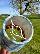 Load image into Gallery viewer, 14cm Rigid Lampshade - Hand Block Printed Blue