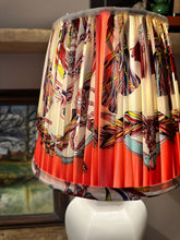 Load image into Gallery viewer, 30cm Pleated Tassel & Buckle Lampshade - White & Pink