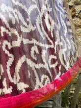 Load image into Gallery viewer, 46cm Pleated Burgundy Sari Lampshade, 100% Recycled