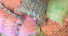 Load image into Gallery viewer, Hand Block Printed Frilly Cushion - 50 x 50cm