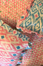 Load image into Gallery viewer, Hand Block Printed Frilly Cushion - 50 x 50cm