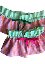 Load image into Gallery viewer, Lampshade Skirt - Hand Printed Green & Orange