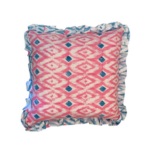 Load image into Gallery viewer, Hand Block Printed Frilly Cushion - 50 x 50cm