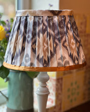 Load image into Gallery viewer, 30cm Pleated Ikat Cotton Lampshade