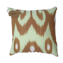Load image into Gallery viewer, Ikat Golden Cotton Cushion - 35 x 35cm