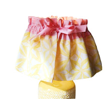 Load image into Gallery viewer, Lampshade Skirt - Hand Printed Yellow & Pink