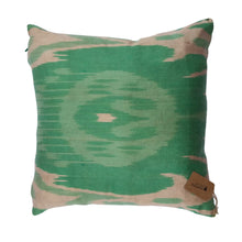 Load image into Gallery viewer, Green Mandala Silk Cushion - 35 x 35cm