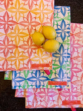 Load image into Gallery viewer, Cotton Tea Towel - Red & Pink Hand Printed