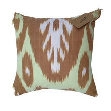 Load image into Gallery viewer, Ikat Golden Cotton Cushion - 35 x 35cm