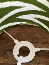 Load image into Gallery viewer, 20cm Green Ikat Silk Barrel Lampshade