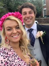 Load image into Gallery viewer, Satin Scrunchie Headband - Hot Pink