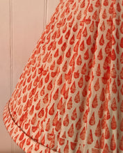 Load image into Gallery viewer, 41cm Pleated Coral Lampshade - Hand Block Printed Coral Orange