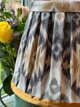 Load image into Gallery viewer, 30cm Pleated Ikat Cotton Lampshade