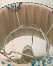 Load image into Gallery viewer, 25cm Pleated Blue Lampshade - Hand Block Printed Blue