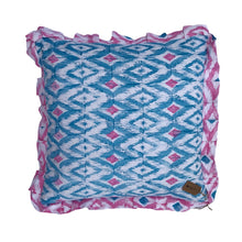 Load image into Gallery viewer, Hand Block Printed Frilly Cushion - 50 x 50cm