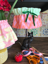 Load image into Gallery viewer, Lampshade Skirt - Hand Printed Green & Orange