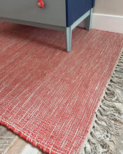 Load image into Gallery viewer, 60cm x 90cm Rust Red Hand Loomed Soft Cotton Rug