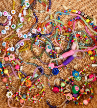 Load image into Gallery viewer, Small Beaded Bracelet - Happy Flowers 🌺😀
