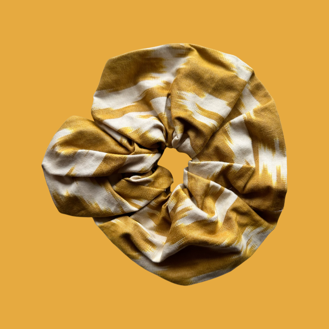 Super Wide Golden Cotton Scrunchie