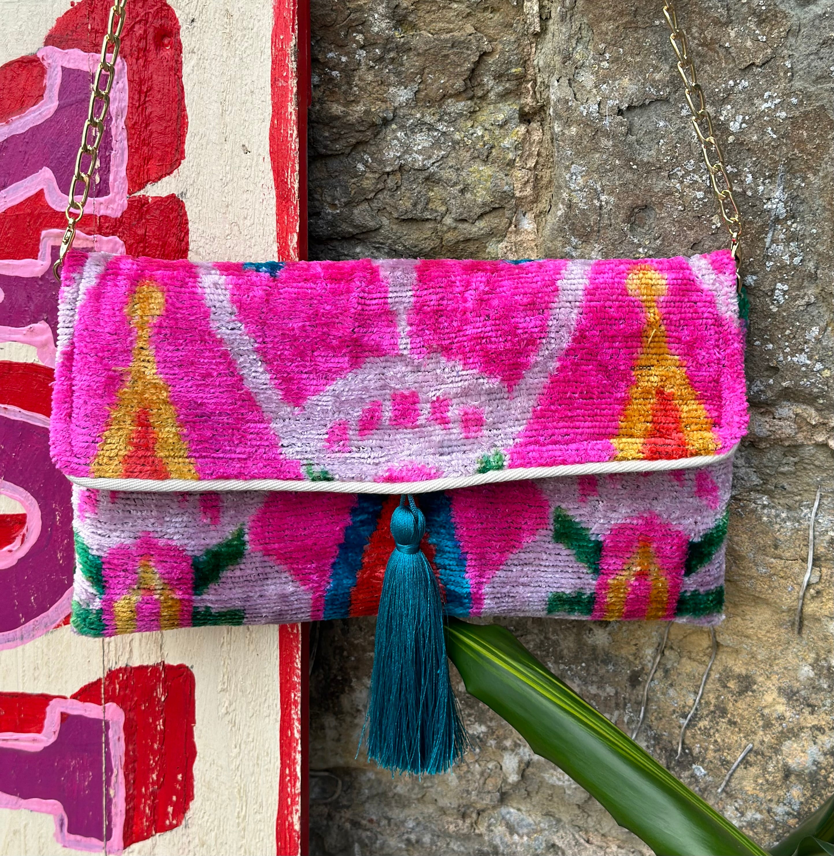 Velvet Ikat Clutch Bag – Crowstick Interiors