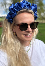 Load image into Gallery viewer, Satin Scrunchie Headband - Cobalt Blue
