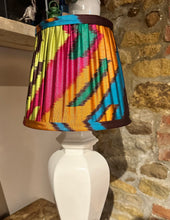 Load image into Gallery viewer, 30cm Pleated Ikat Silk Lampshade - Multicolour
