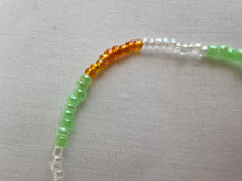 Load image into Gallery viewer, Beaded Bracelet - Green, Orange &amp; White 💚🧡🤍
