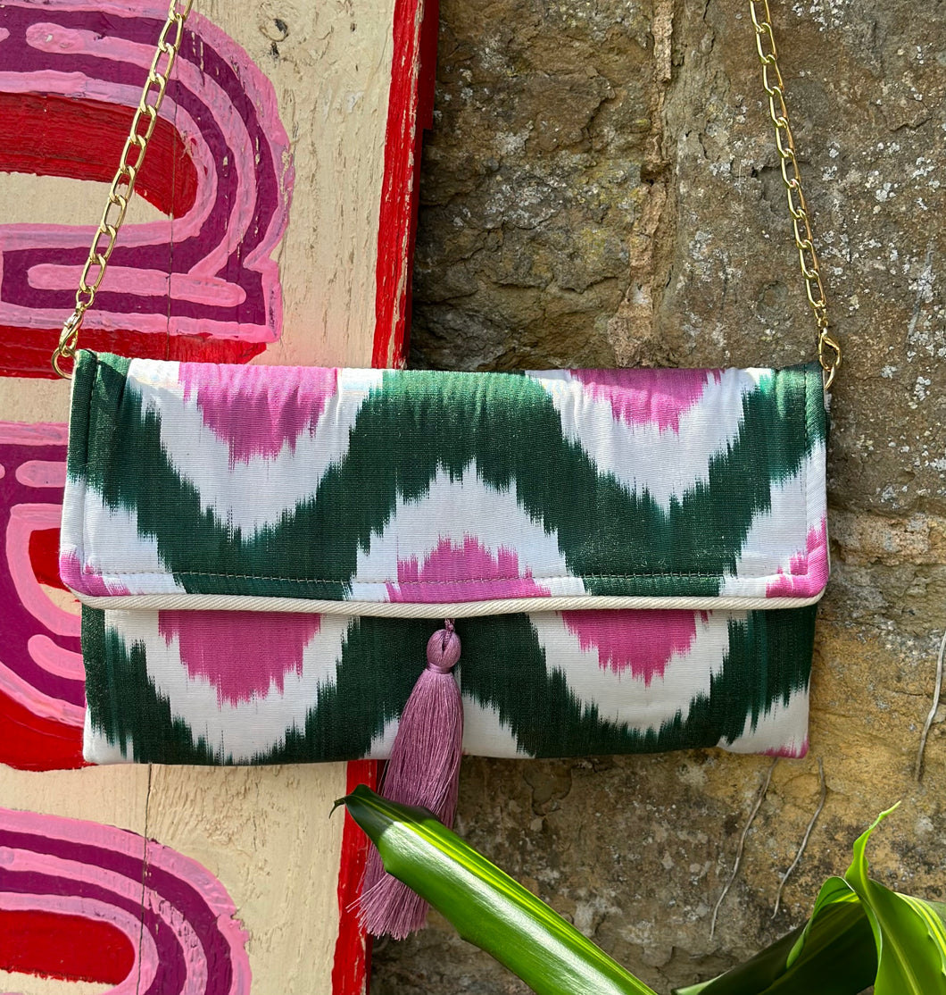 Silk Ikat Clutch Bag
